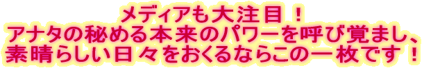 ���f�B�A���咍�ځI �A�i�^�̔�߂�{���̃p���[���Ăъo�܂��A �f���炵�����X��������Ȃ炱�̈ꖇ�ł��I