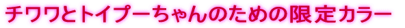 �`�����ƃg�C�v�[�����̂��߂̌���J���[